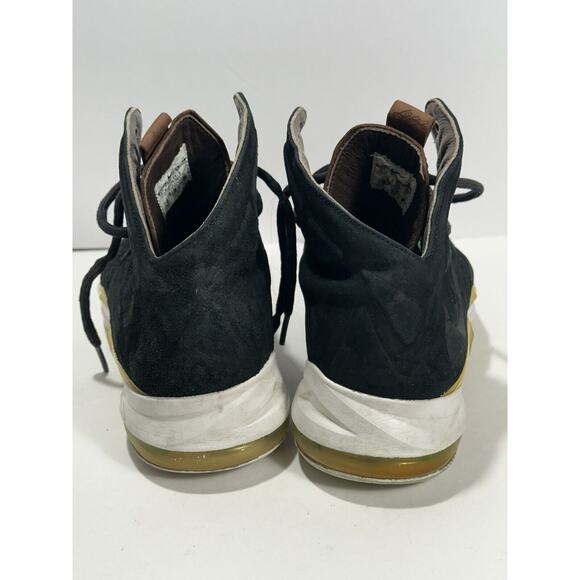 Nike LEBRON X 10 EXT QS BLACK SUEDE GREEN WHITE 607078-001 Sz 10.5 READ Descript main image 6